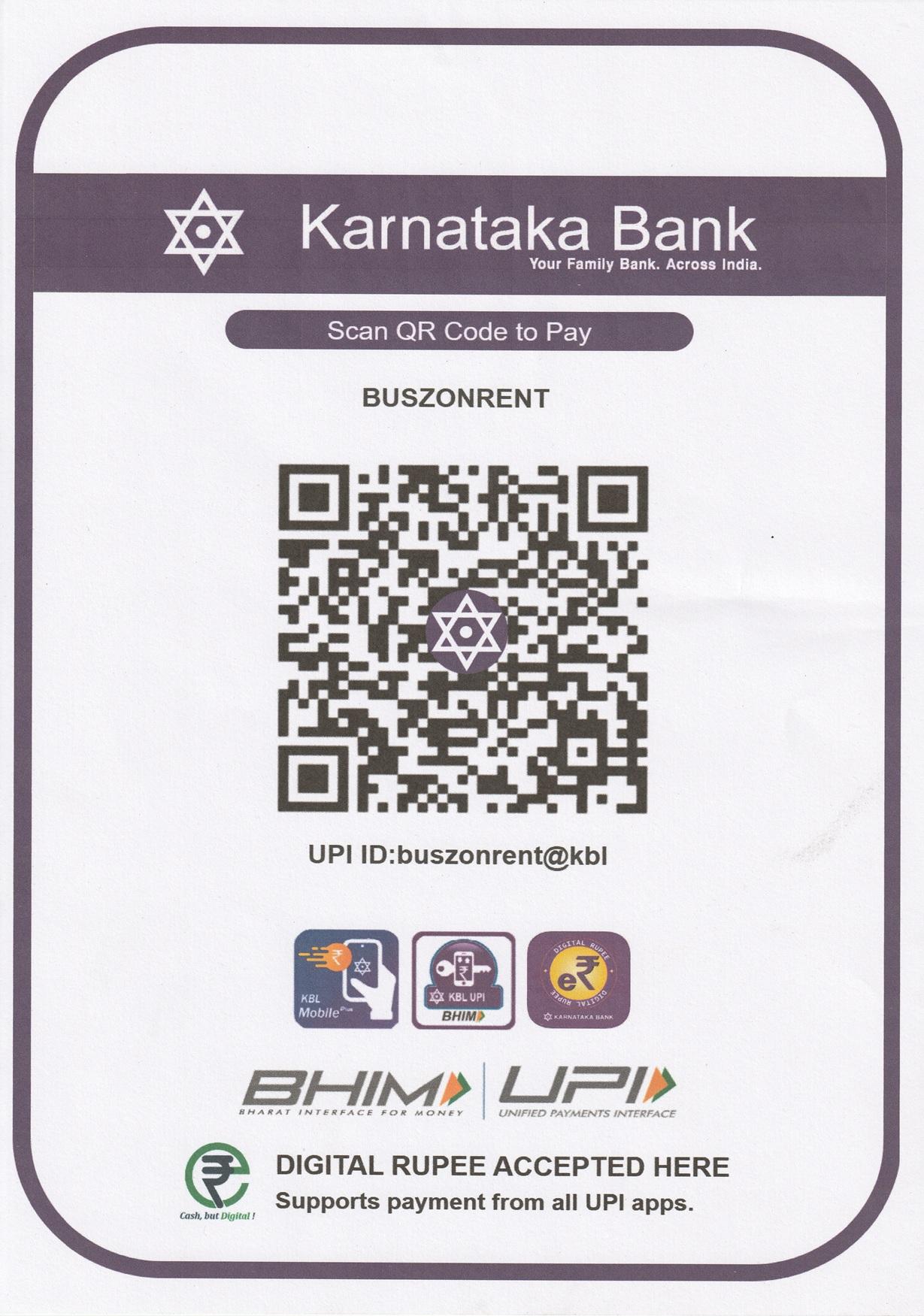 Urbania Rentals payment QR code